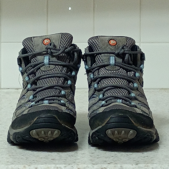 Merrell l Moab 3 Mid Waterproof Hiking Boots Women's Size 7.5 Granite Vibram - Picture 4 of 14